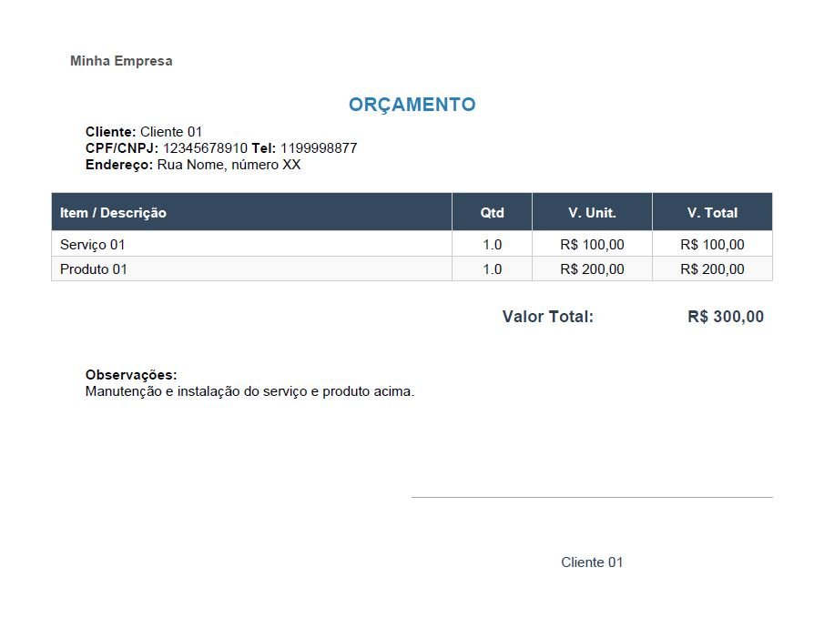 Software de Orçamentos e Recibos - Imagem 6