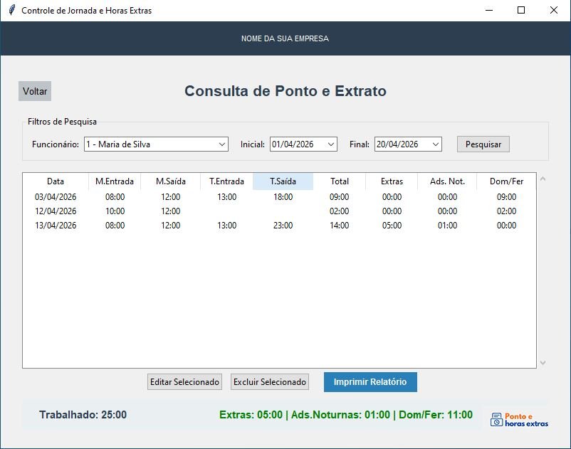 Sistema Controle de Ponto e Horas Extras - Imagem 5